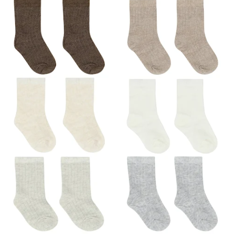 6 Pack Organic Cotton Socks