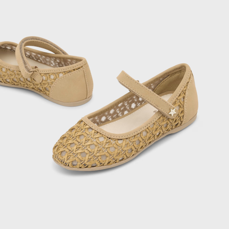 Girls Brown Ballet Flats
