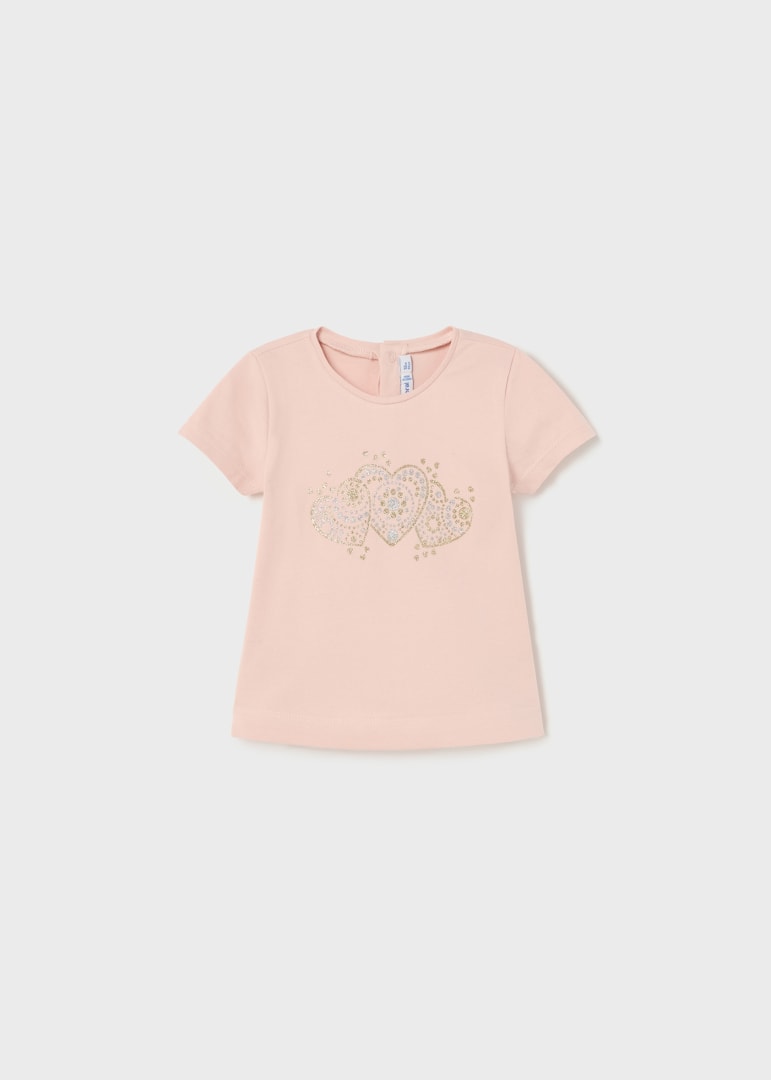 Pink Glitter Heart Tshirt