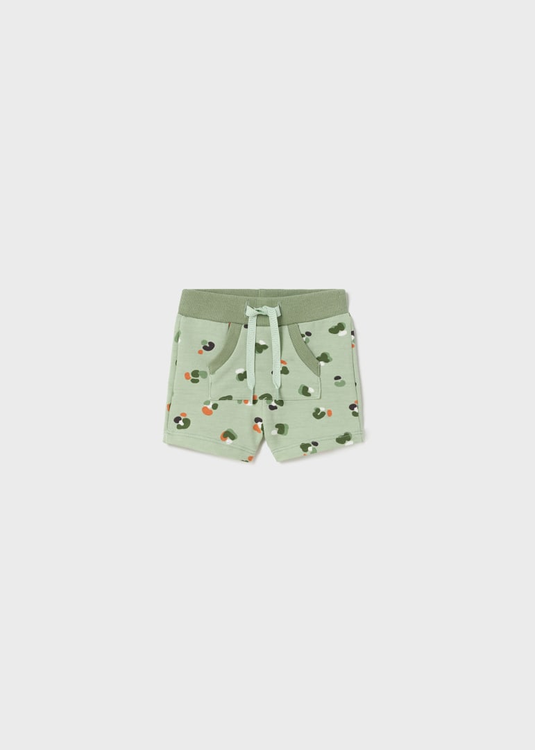 Green Printed Newborn Shorts