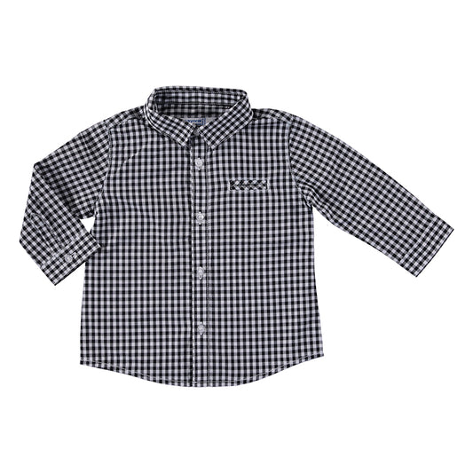 Boys Poplin Check Shirt