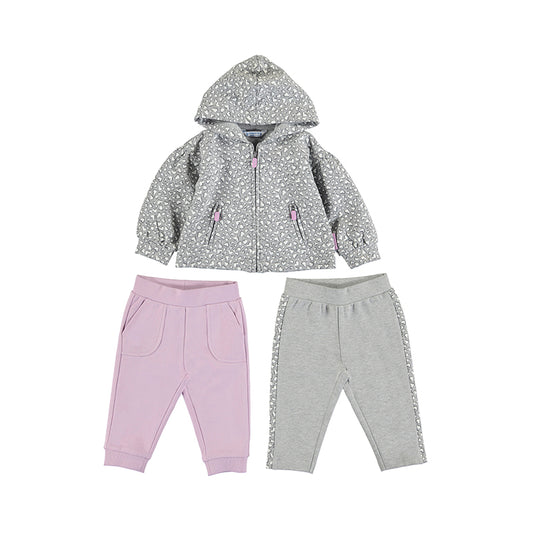 Girls Silver Tracksuit Set