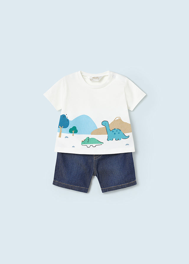 Baby Boy Dino Short Set