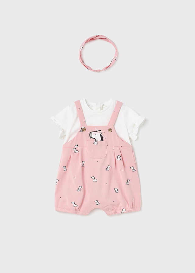 Baby Girl Dusty Rose Romper & Headband