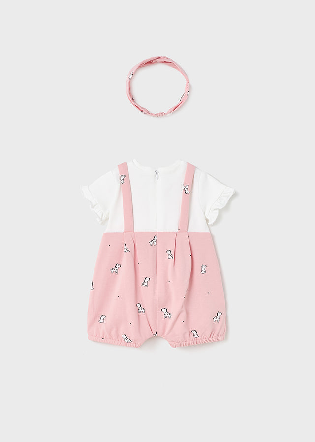 Baby Girl Dusty Rose Romper & Headband