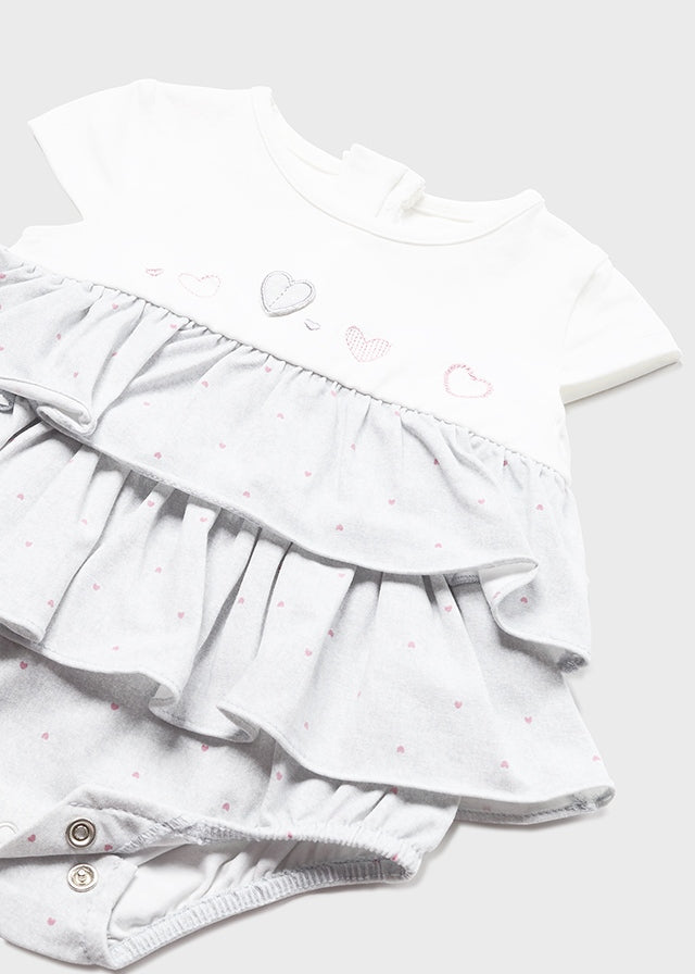 Baby Girl Ruggle Romper & Hat Set