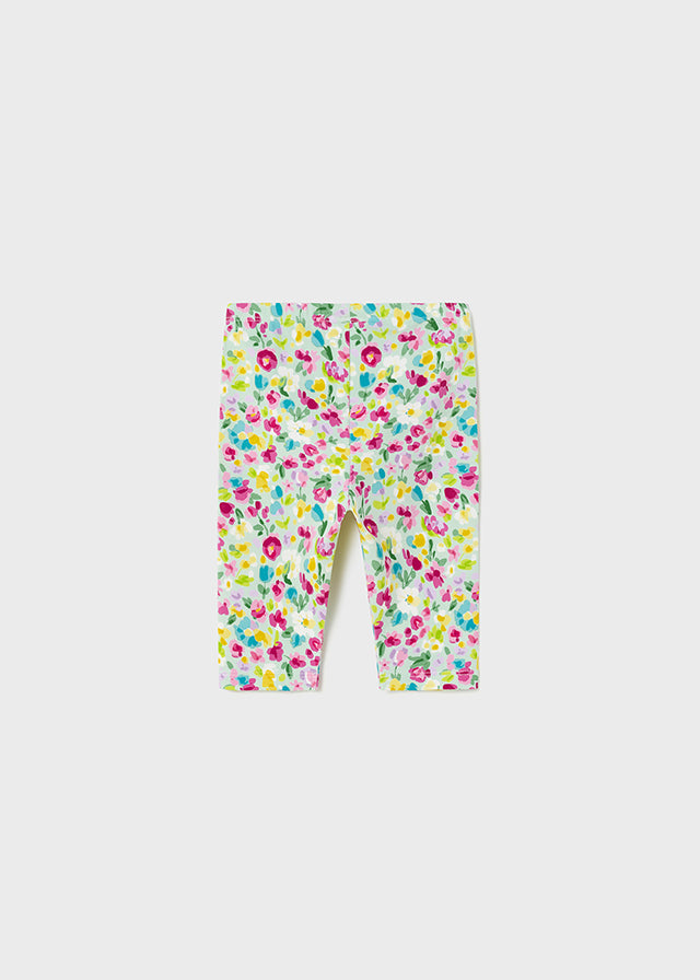 Baby Girl Aqua Floral Leggins