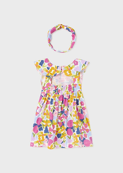 Girls Multi Color Flower Dress
