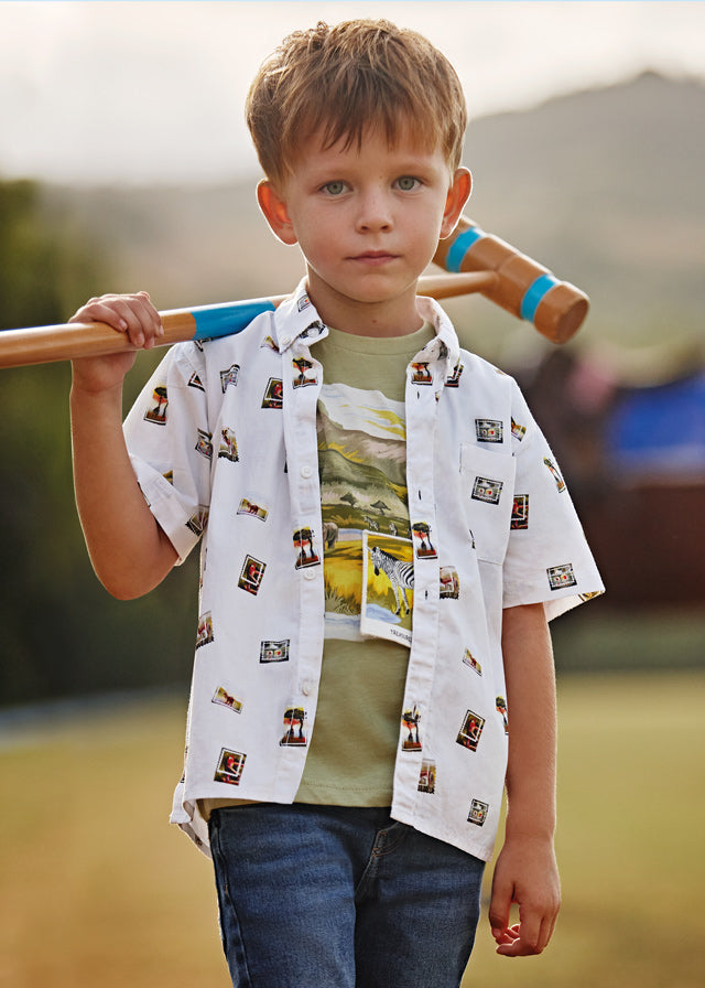 Boys Short Sleeve Safari Shirt – A Place In Time Children's Boutique