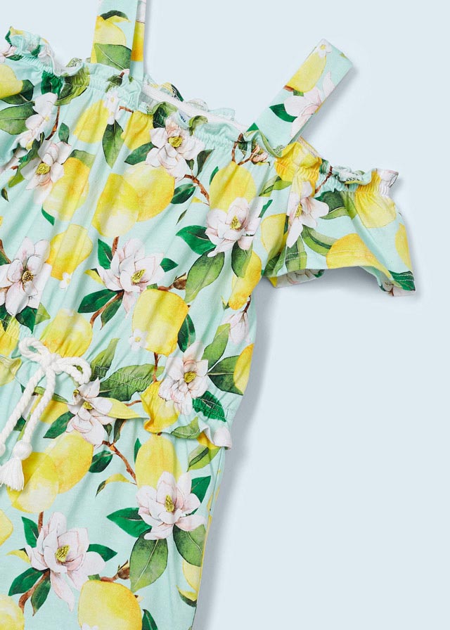 Aquamarine Print Knit Romper
