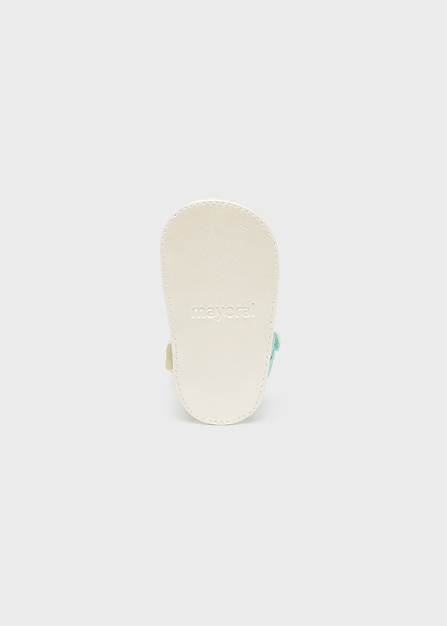 Girls Aqua Velcro Sandals