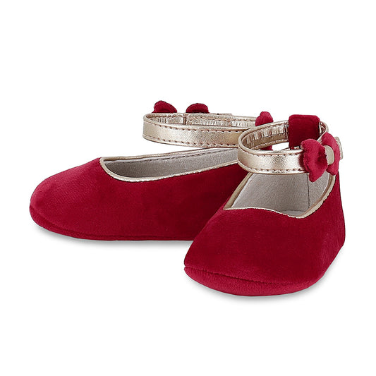 Girls Red Velvet Shoes