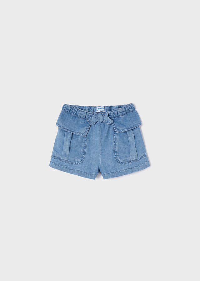 Girls Denim Pocket Shorts