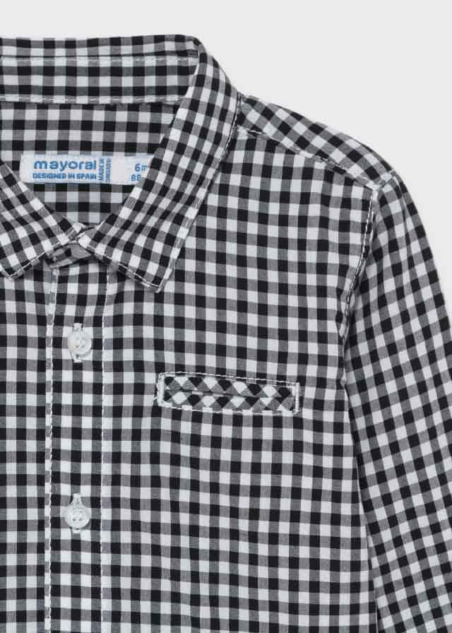 Boys Poplin Check Shirt