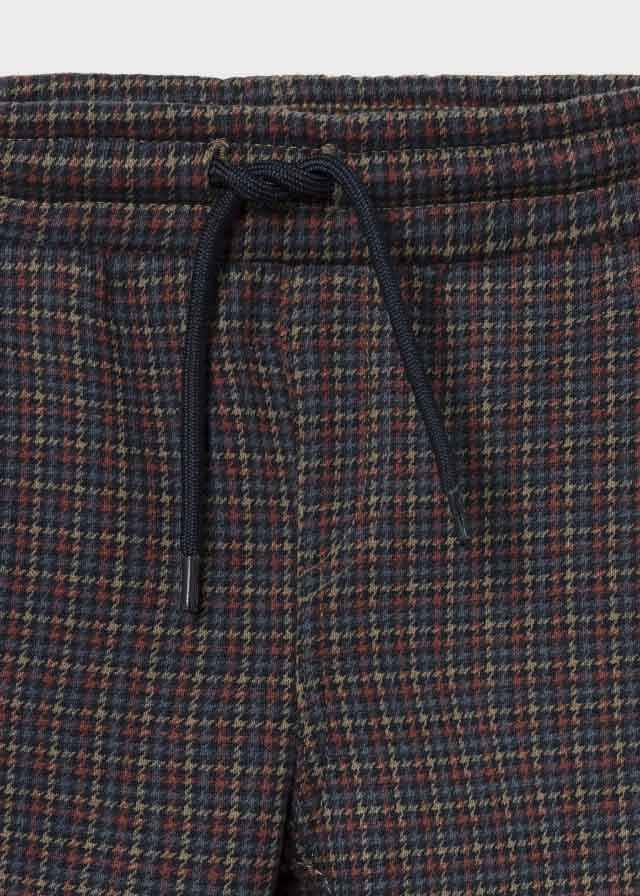 Boys Blue Plaid Joggers
