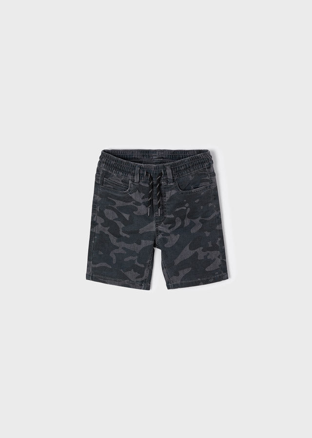 Boys Gray Camo Shorts