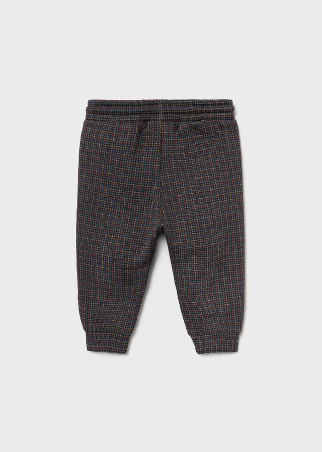 Boys Blue Plaid Joggers