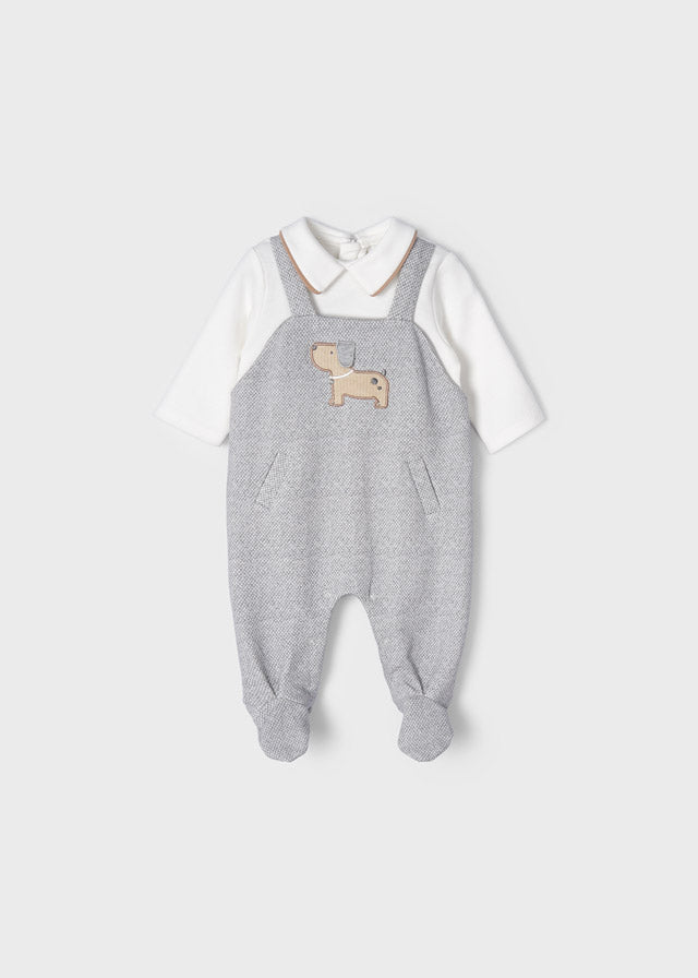 Gray Pup Romper