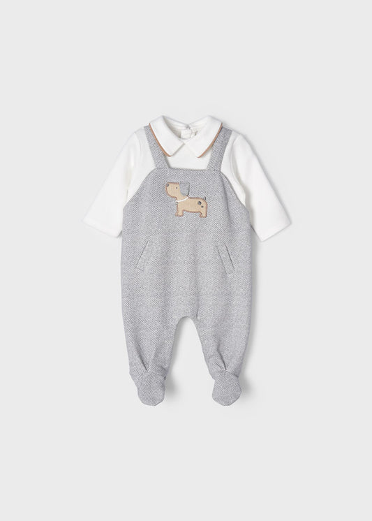 Gray Pup Romper