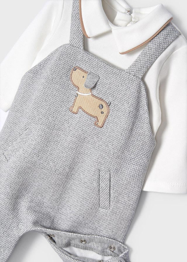 Gray Pup Romper