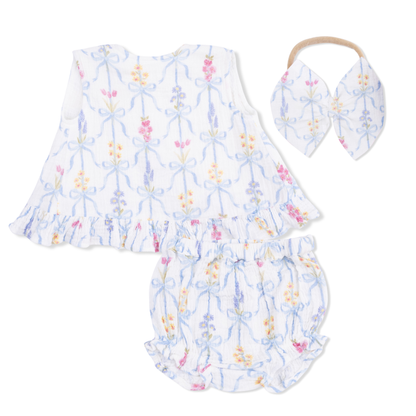 Ribbon Bouquets-Ruffle Back Set