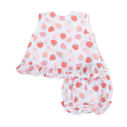 Strawberry Bliss-Ruffle Back Set