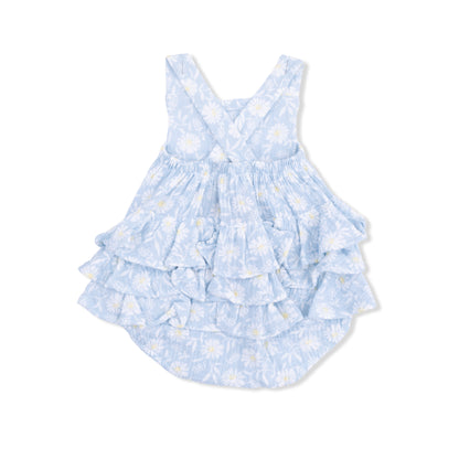 NB Western Daisies Ruffle Sunsuit