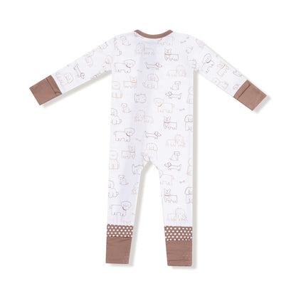 Neutral Pups Convertible Romper