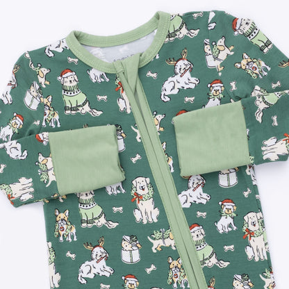 Christmas Dogs Uni Convertible Romper