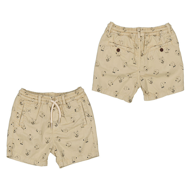 Draw Strings Printed Doggie Shorts