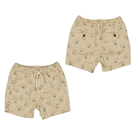 Draw Strings Printed Doggie Shorts