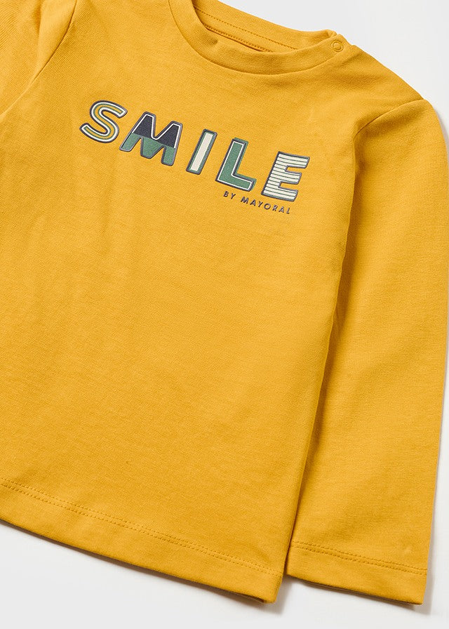 Yellow Smile Motif Long sleeve