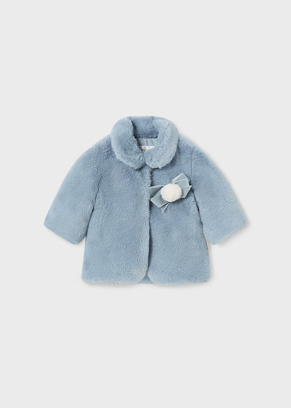 Newborn Girls Faux Fur Coat
