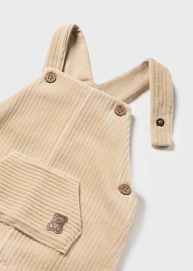 Corduroy Bear Velour Overall