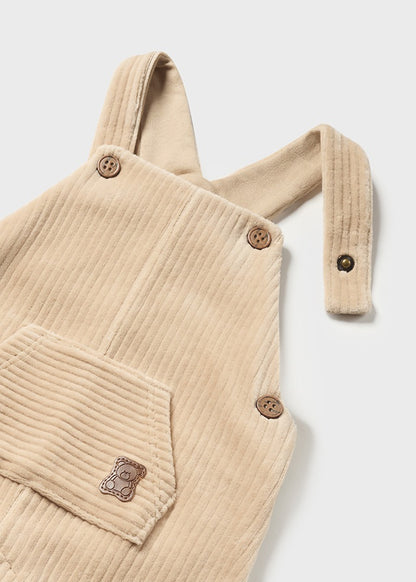 Corduroy Bear Velour Overall