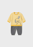 Stripe Puppies Knit Set