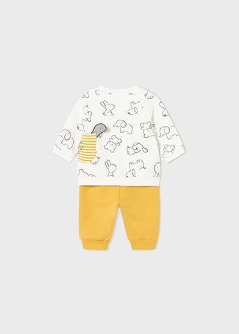Stripe Puppies Knit Set