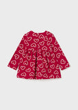 Baby Jacquard Red Heart Dress
