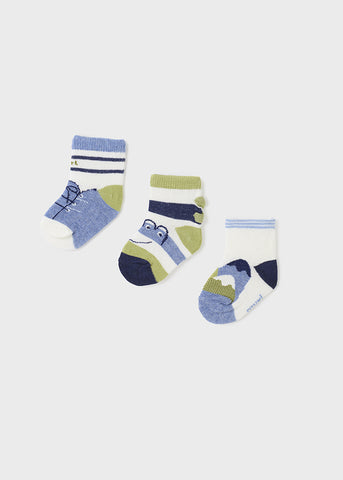 3Pack Newborn Organic Cotton Socks