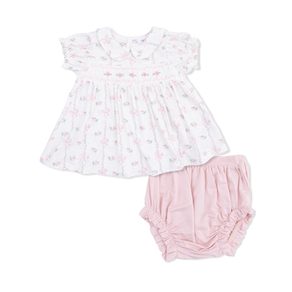 Dainty Buds & Bows Smocked Dress