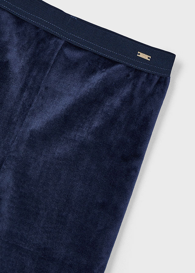 Girls Velvet Navy Pants