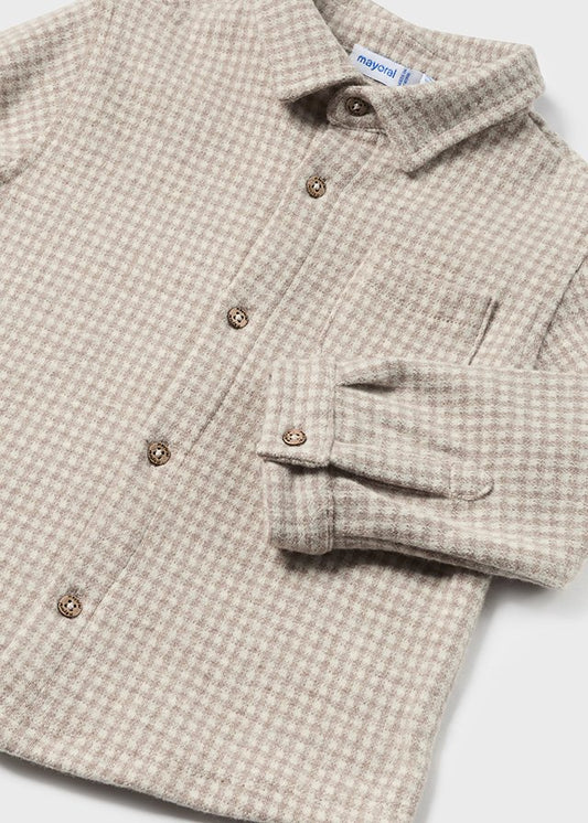 Infant's Jacquard Overshirt, Latte