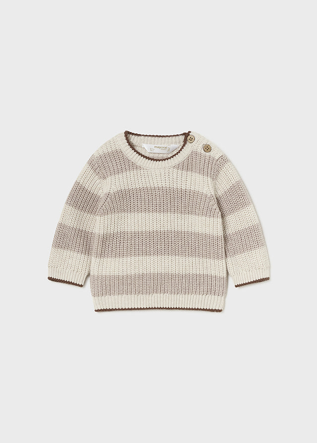 Baby Boy Tiramisu Heather Sweater