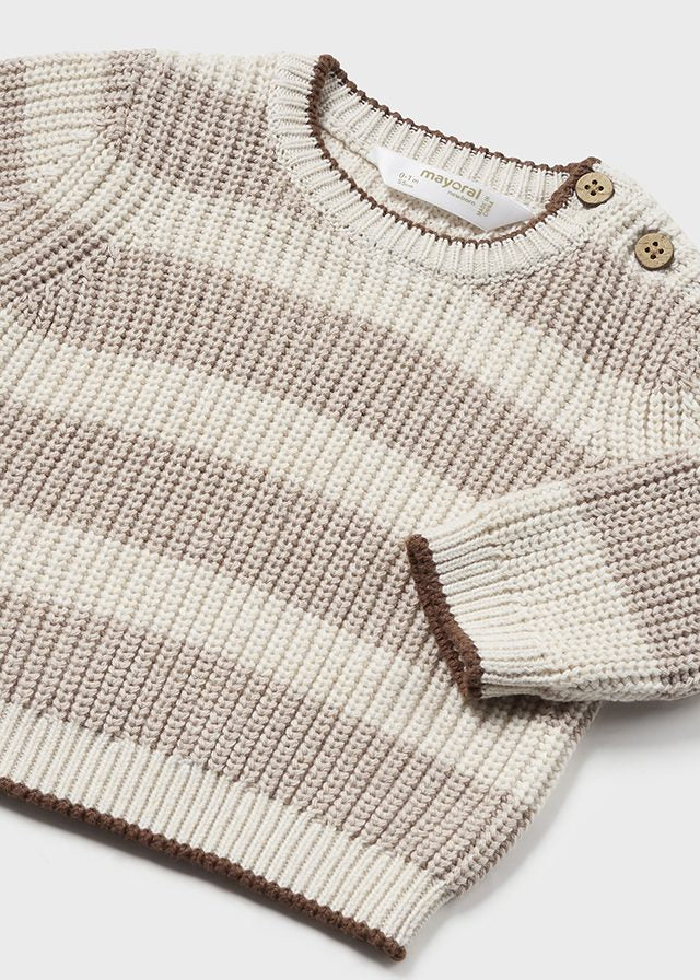 Baby Boy Tiramisu Heather Sweater