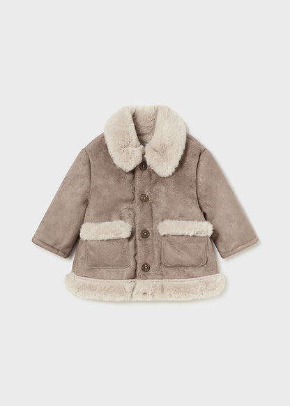 Newborn Double Faced Coat, Cinnamon