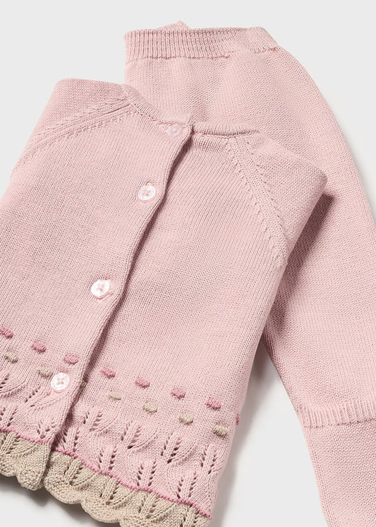 Newborn Girl Pink Knitted 3-Piece Set