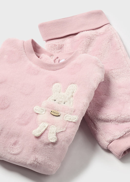 Infant Faux Fur Sweater Set, Blush