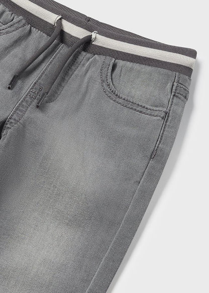 Baby Boys Light Grey Denim Joggers