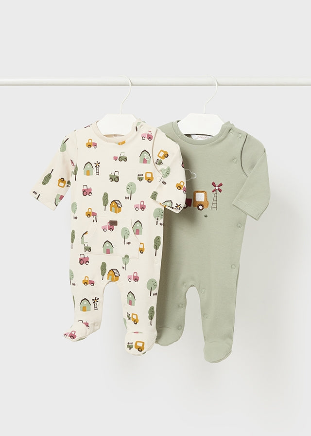 Newborn's Set of 2 One-Piece, Moss