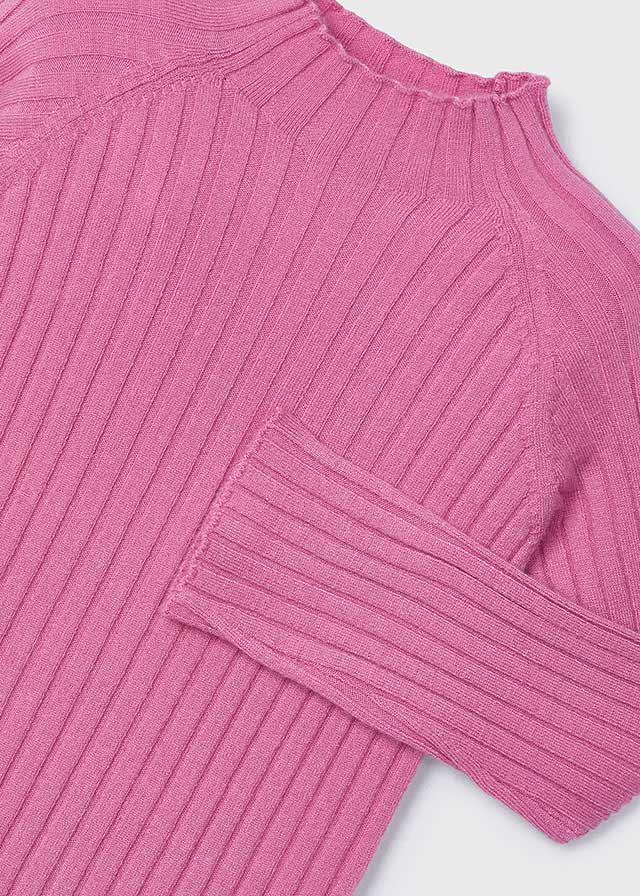 Girl's Ribbed Mock Neck Sweater